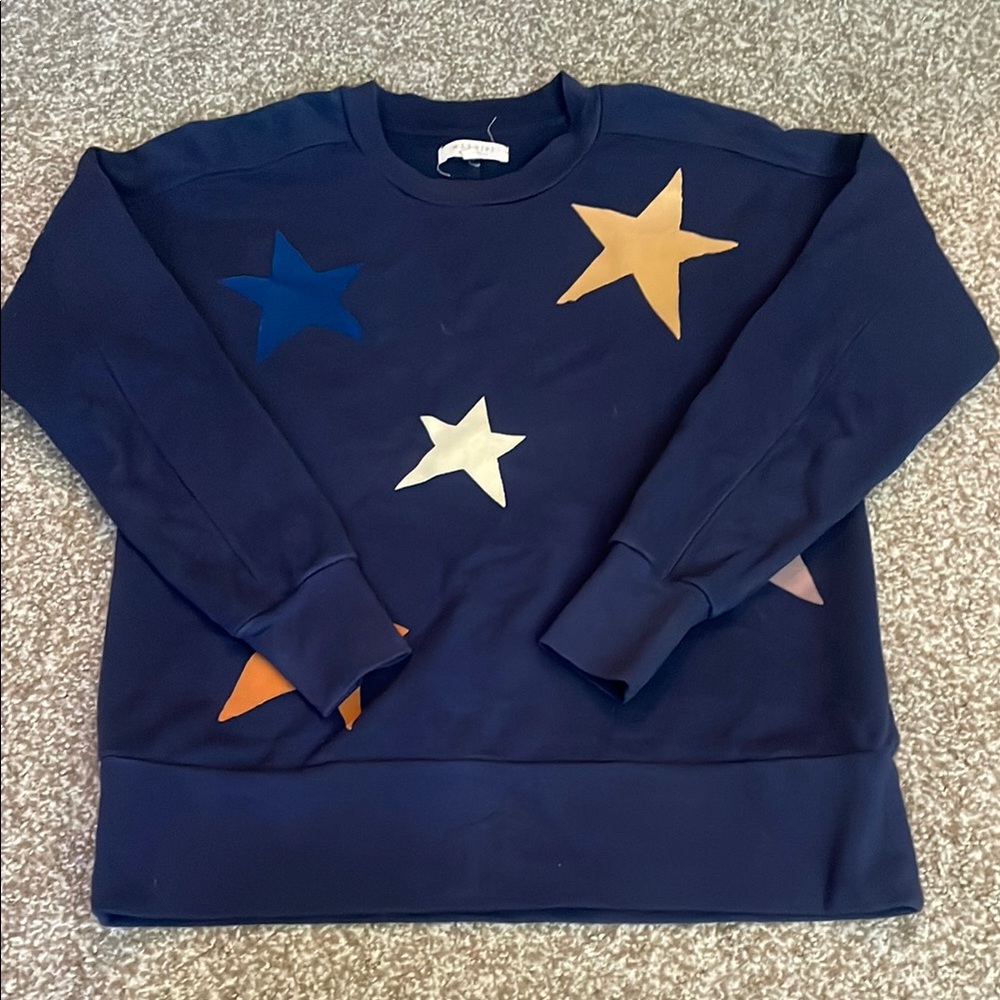 Madewell Miles Star Print Crewneck Sweater